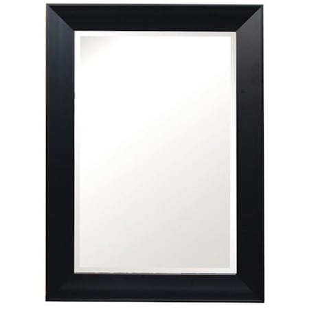 Back2Basics Home Decor Framed Mirror; Large - Black BA594229